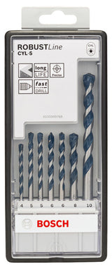 7-tlg. CYL-5 Betonbohrer-Set, Robust Line, 4–10 mm