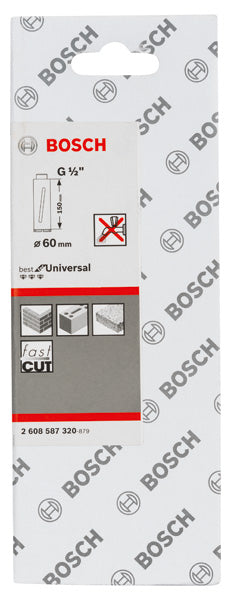 PRO Trockenbohrkrone, 60 x 150 mm, G 1/2 Zoll