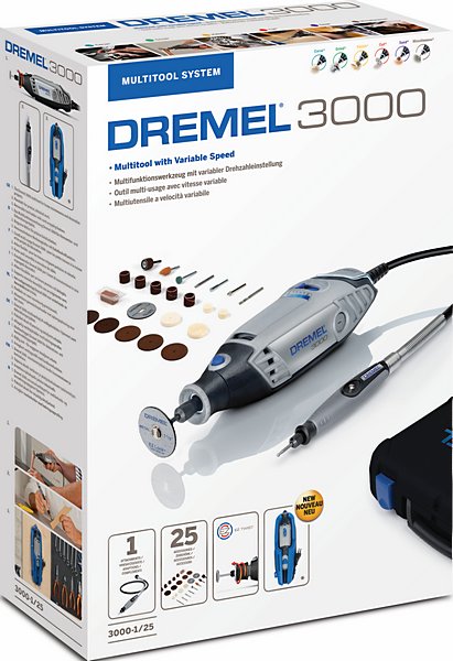 DREMEL® 3000-1/25 EZ Multifunktionswerkz. mit 1 Vorsatzgerät, 25 Zubehöre