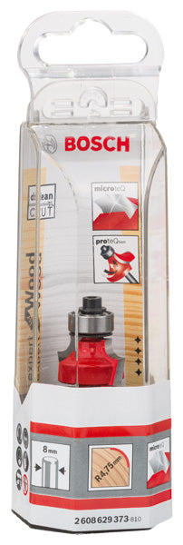 Abrundfräser Expert for Wood, 8 mm, D 22,2 mm, R1 4,75 mm, L 13,2 mm, G 55 mm