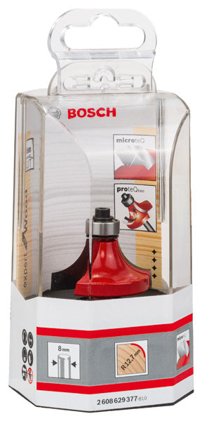 Abrundfräser Expert for Wood, 8 mm, D 38,1 mm, R1 12,7 mm, L 19 mm, G 61 mm
