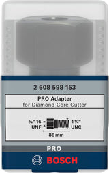 Adapter f.Diamantbohrkronen Maschinenseite5/8Zoll 16UNF,Kronenseite1 1/4Zoll UNC