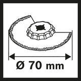 Carbide-RIFF Schmalschnitt-Segmentsägeblatt ACZ 70 RT5, 70 mm, 1er-Pack