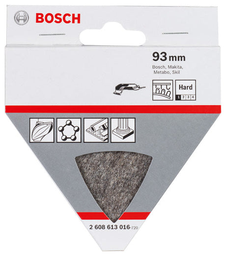 Polierfilz für Dreieckschleifer und Multi-Cutter, hart, Klett, 93 mm