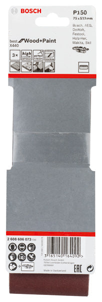 PRO X440 Schleifband, 75 x 533 mm, 150, 3-tlg.