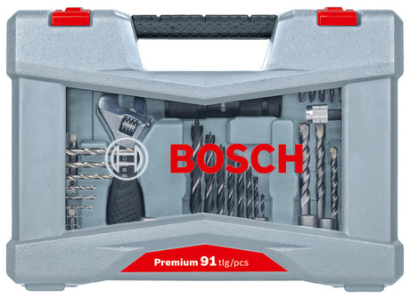 91-tlg. Premium X-Line Bohrer- und Schrauber-Set
