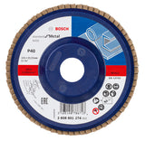 Fächerschleifscheibe X431 Standard for Metal, gerade, 125 mm, 40, Kunststoff