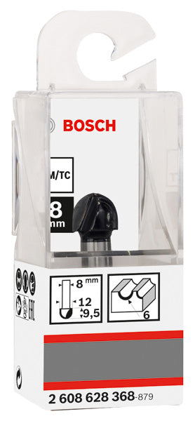 PRO Hohlkehlfräser + Zapfen, 8 x 12 x 40 mm