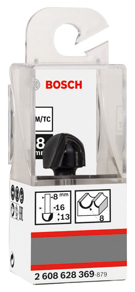 PRO Hohlkehlfräser + Zapfen, 8 x 16 x 45 mm