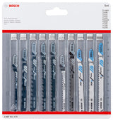 10-tlg. Stichsägeblatt-Set für Wood and Metal, T-Schaft
