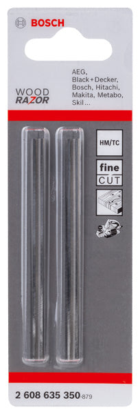 Hobelmesser, 82 mm, scharf, gerade, Carbide, 40°, 2er Pack