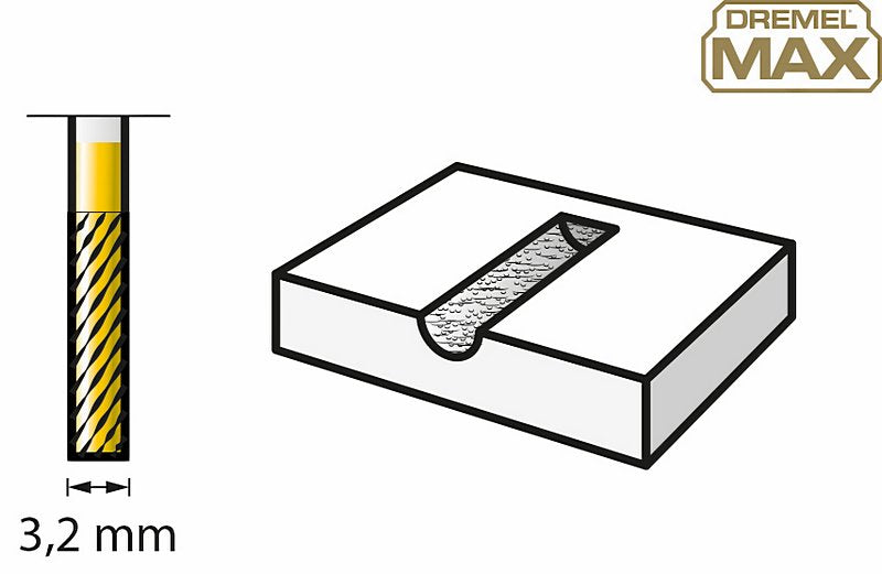 DREMEL® MAX Wolframkarbid-Fräsmesser zum Schnitzen