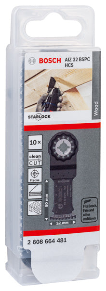 HCS Tauchsägeblatt AIZ 32 BSPC Hard Wood, 50 x 32 mm, 10er-Pack