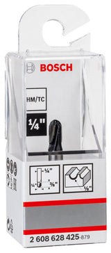 PRO Hohlkehlfräser +Zapfen, 6,35 x 9,5 x 40 mm