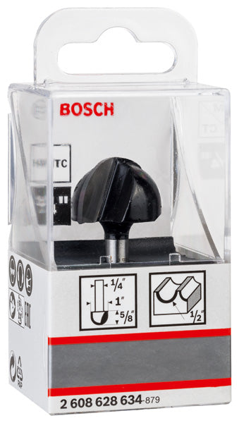 PRO Hohlkehlfräser + Zapfen, 6,35 x 25,4 x 49 mm