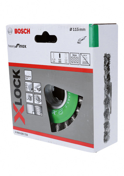 PRO Stainless Steel heavy X-Lock Scheibenbürste, 115 x 0,5 mm