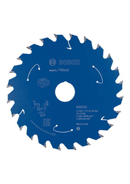 Kreissägeblatt für Akkusägen Expert for Wood, 120 x 1,7/1,2 x 20, 24 Zähne