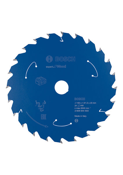 Kreissägeblatt für Akkusägen Expert for Wood, 160 x 1,5/1 x 20, 24 Zähne
