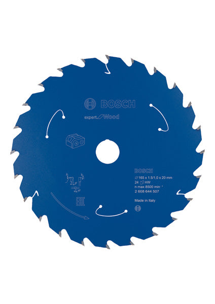 Kreissägeblatt für Akkusägen Expert for Wood, 165 x 1,5/1 x 20, 24 Zähne