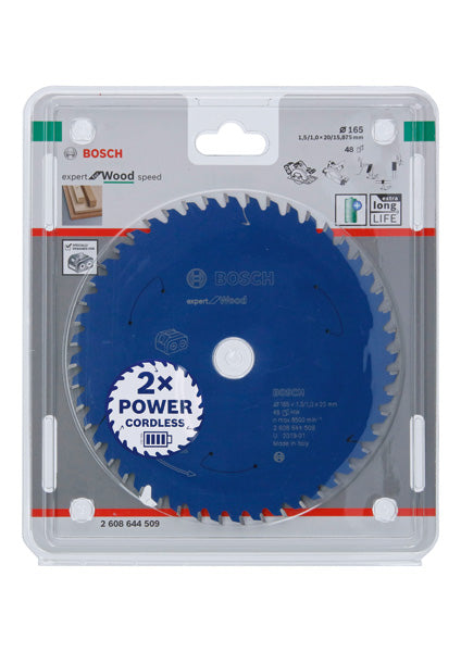 Kreissägeblatt für Akkusägen Expert for Wood, 165 x 1,5/1 x 20, 48 Zähne