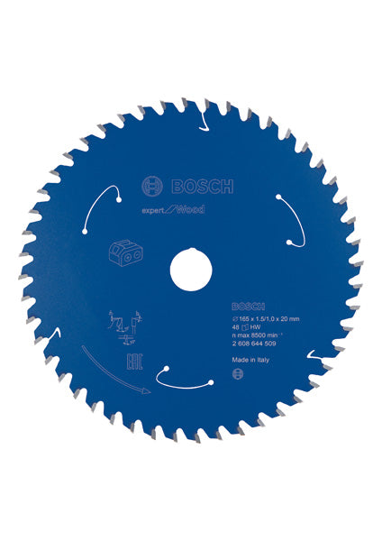Kreissägeblatt für Akkusägen Expert for Wood, 165 x 1,5/1 x 20, 48 Zähne