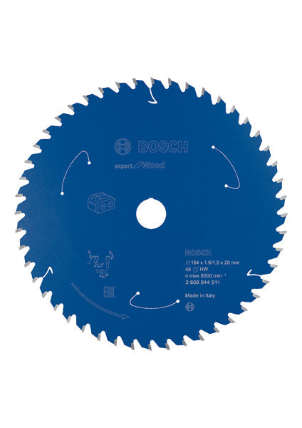 Kreissägeblatt für Akkusägen Expert for Wood, 184 x 1,6/1 x 20, 48 Zähne