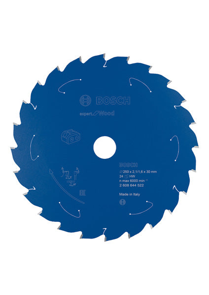Kreissägeblatt für Akkusägen Expert for Wood, 250 x 2,1/1,6 x 30, 24 Zähne