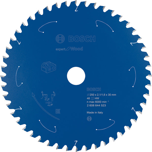 Kreissägeblatt für Akkusägen Expert for Wood, 254 x 2,1/1,6 x 30, T48
