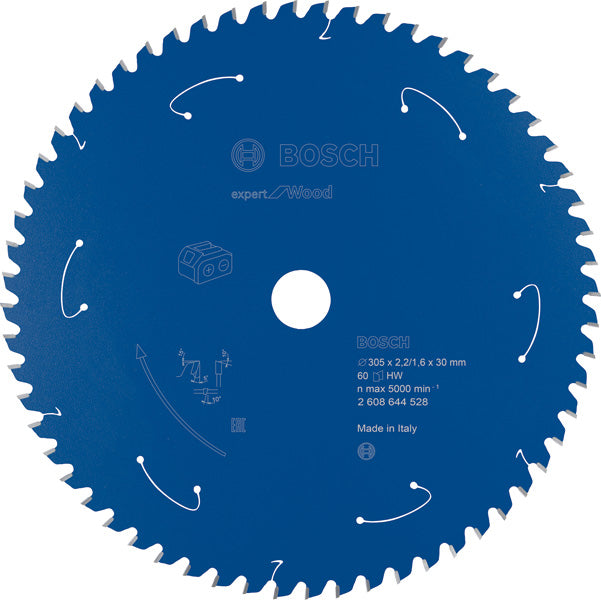 Kreissägeblatt für Akkusägen Expert for Wood, 305 x 2,2/1,6 x 30, 60 Zähne