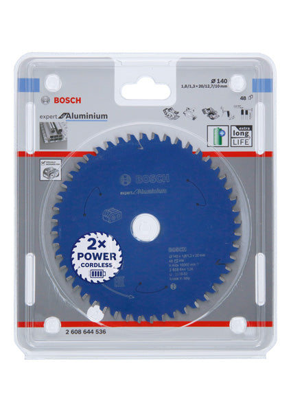 Kreissägeblatt für Akkusägen Expert for Aluminium, 140 x 1,8/1,3 x 20, 48 Zähne