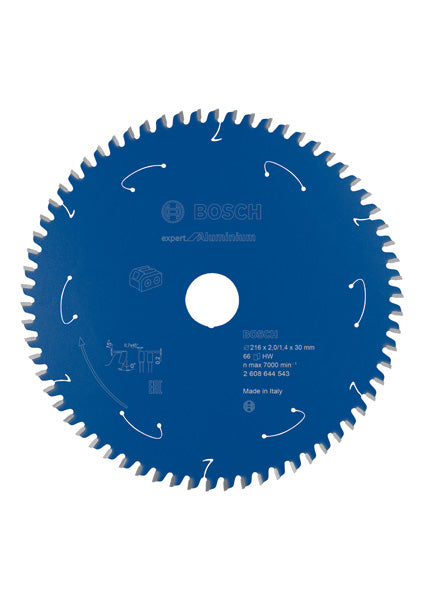 Kreissägeblatt für Akkusägen Expert for Aluminium, 216 x 2/1,4 x 30, 66 Zähne