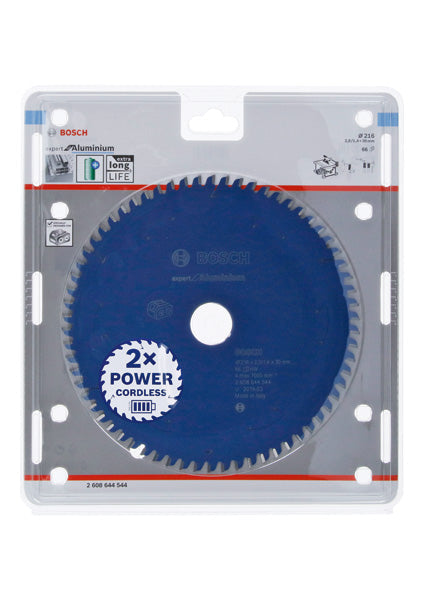 Kreissägeblatt für Akkusägen Expert for Aluminium, 216 x 2/1,4 x 30, 66 Zähne
