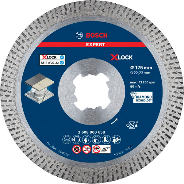 EXPERT HardCeramic X-LOCK Diamanttrennscheiben, 125 x 22.23 x 1.4 x 10 mm
