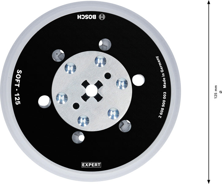 EXPERT Universal-Multi-Loch-Schleifteller, 125 mm, weich