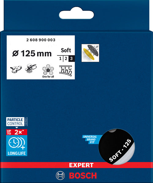 EXPERT Universal-Multi-Loch-Schleifteller, 125 mm, weich