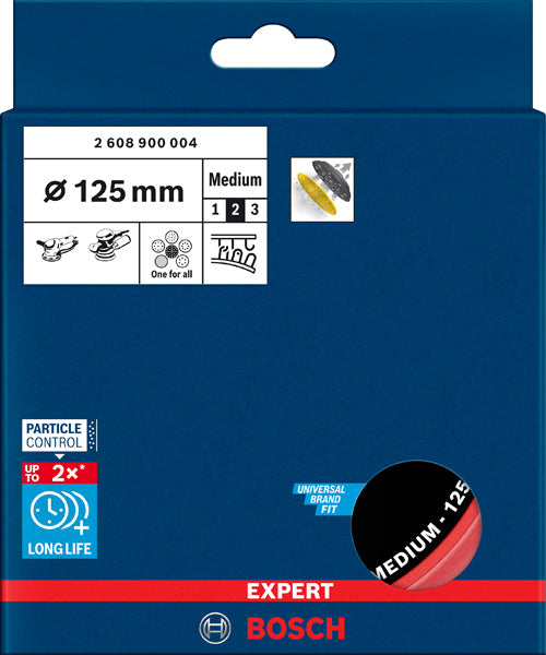 EXPERT Universal-Multi-Loch-Schleifteller, 125 mm, mittel