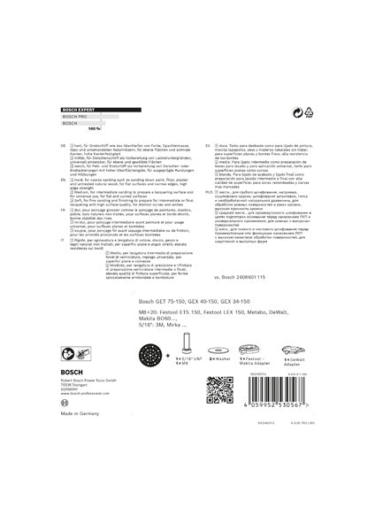 EXPERT Universal-Multi-Loch-Schleifteller, 150 mm, weich