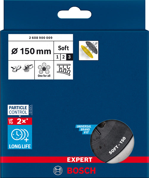 EXPERT Multi-Loch-Schleifteller für Bosch, 150 mm, Weich