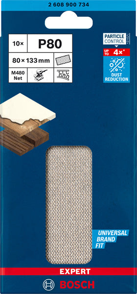 EXPERT M480 Schleifnetz für Schwingschleifer, 80 x 133 mm 10 Stück