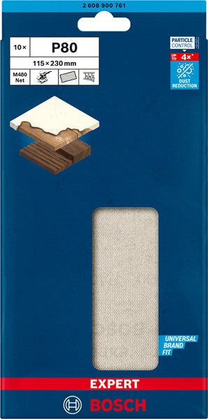 EXPERT M480 Schleifnetz für Schwingschleifer, 115 x 230 mm 10 Stück