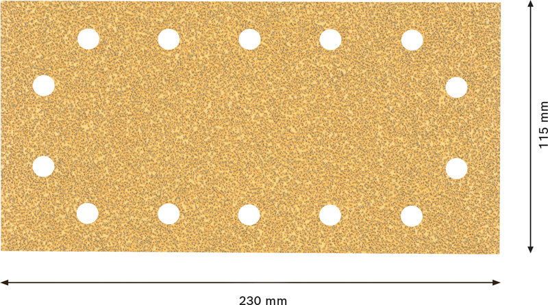 EXPERT C470 Schleifpap., 14 Löcher für Schwingschl., 115 x 230 mm 10er-Pack