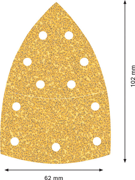 EXPERT C470 Schleifpapier mit 11 Löchern, 102 x 62 mm, 93 mm 10 Stück