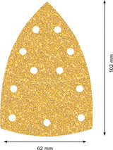 EXPERT C470 Schleifpapier mit 11 Löchern, 102 x 62 mm, 93 mm 10 Stück