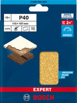 EXPERT C470 Schleifpap., 6 Löcher für Schw.schl., 115 x 107 mm 10er-Pack