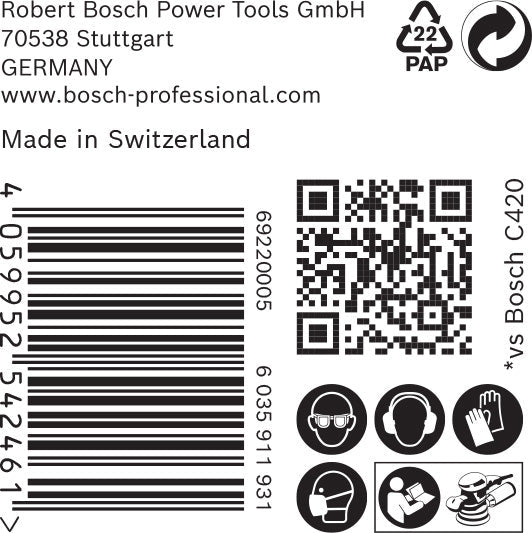 EXPERT C470 Schleifpapier mit 8 Löchern für Exzenterschl., 125 mm 50 Stück