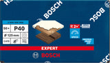 EXPERT C470 Schleifpapier mit 8 Löchern für Exzenterschl., 125 mm 50 Stück
