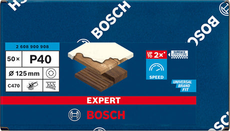 EXPERT C470 Schleifpapier mit 8 Löchern für Exzenterschl., 125 mm 50 Stück