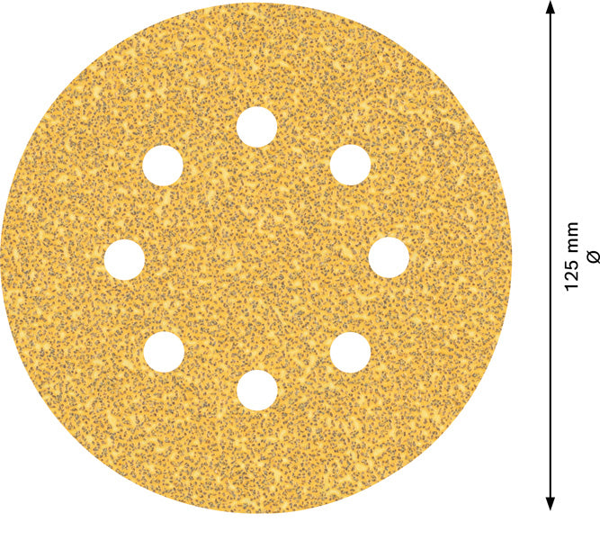 EXPERT C470 Schleifpapier mit 8 Löchern für Exzenterschl., 125 mm 50 Stück