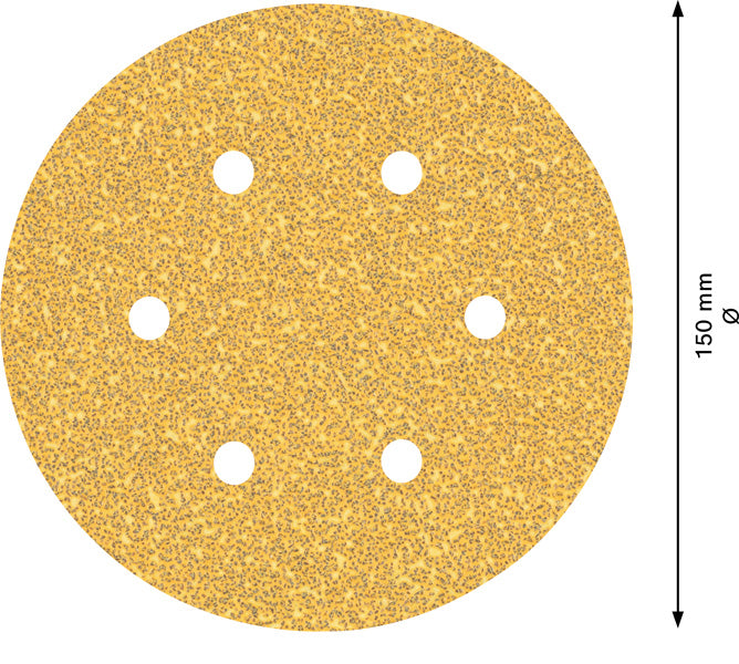 EXPERT C470 Schleifpapier mit 6 Löchern für Exzenterschl., 150 mm 50 Stück