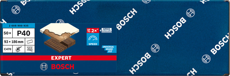 EXPERT C470 Schleifpap., 8 Löcher für Schw.schl., 93 x 186 mm 50er-Pack